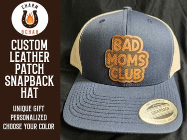 Bad Moms Club Leather Patch Trucker Hats - Classic Colors - Trucker Hat - Charm and Char